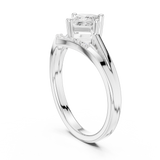 0.624 CT Princess & Round Lab Grown Diamond Ring | WOKE