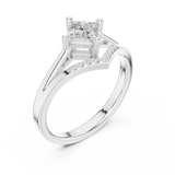 0.624 CT Princess & Round Lab Grown Diamond Ring | WOKE
