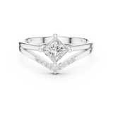 0.624 CT Princess & Round Lab Grown Diamond Ring | WOKE