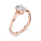 0.78 CT Oval Lab Grown Diamond Ring | WOKE