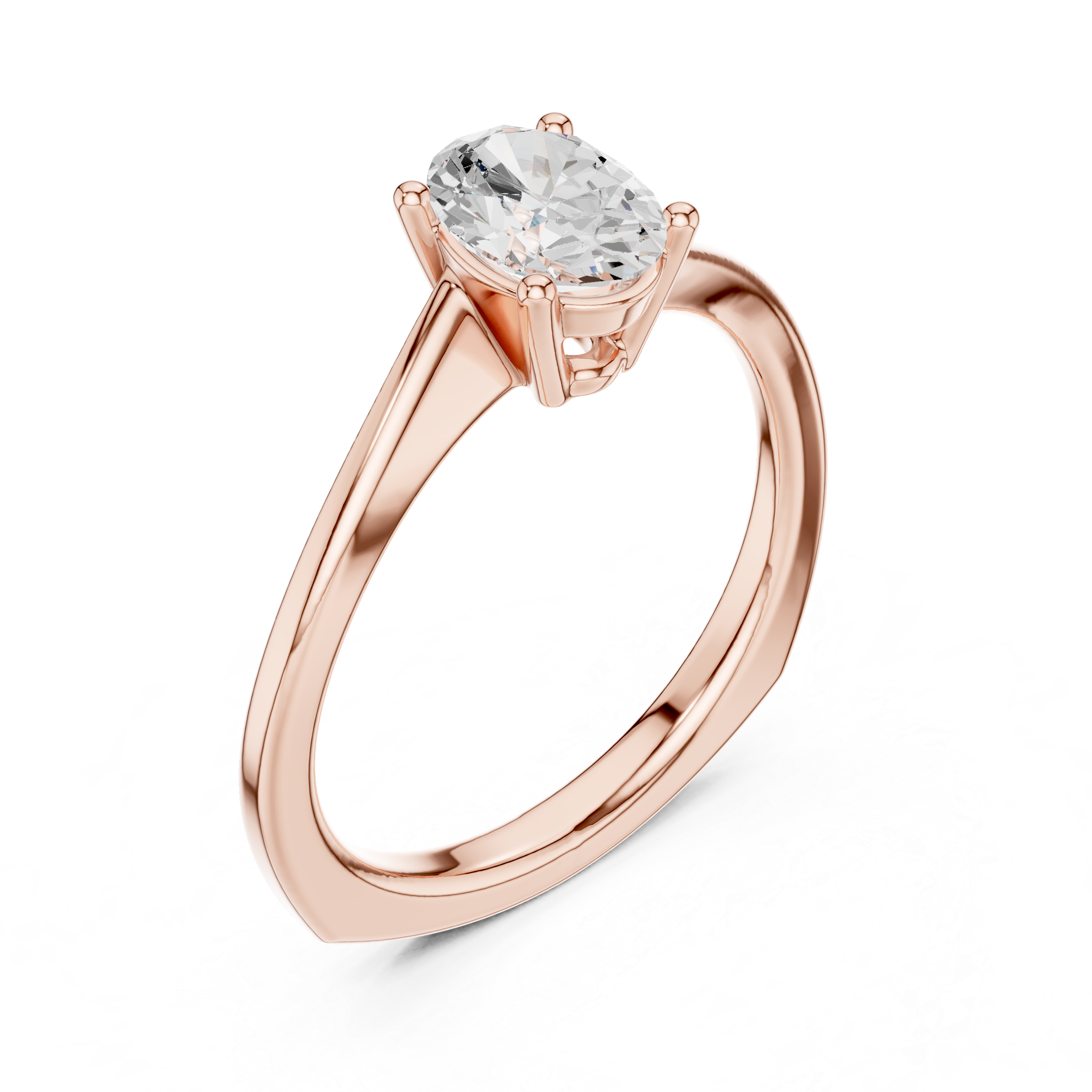 0.78 CT Oval Lab Grown Diamond Ring | WOKE
