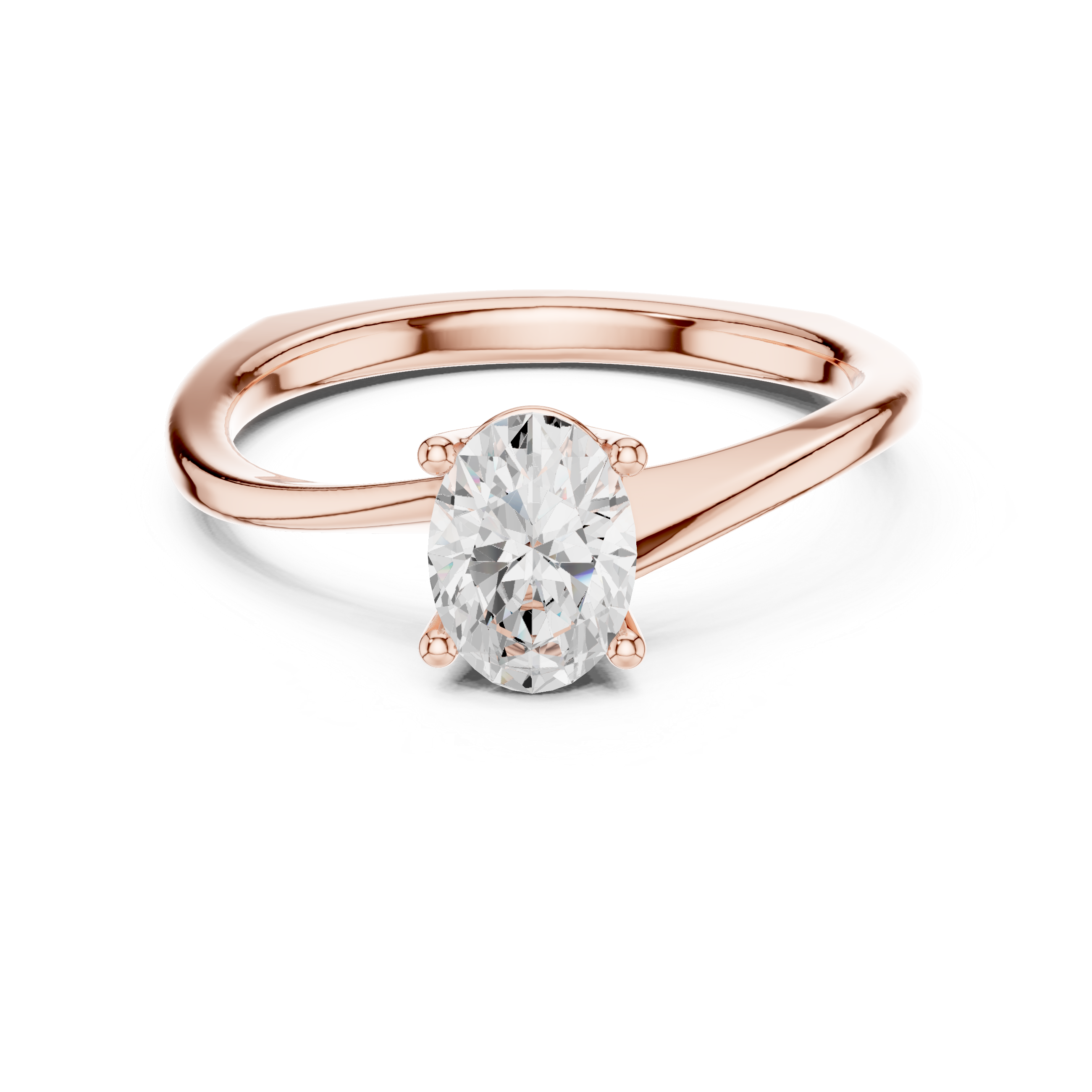 0.78 CT Oval Lab Grown Diamond Ring | WOKE