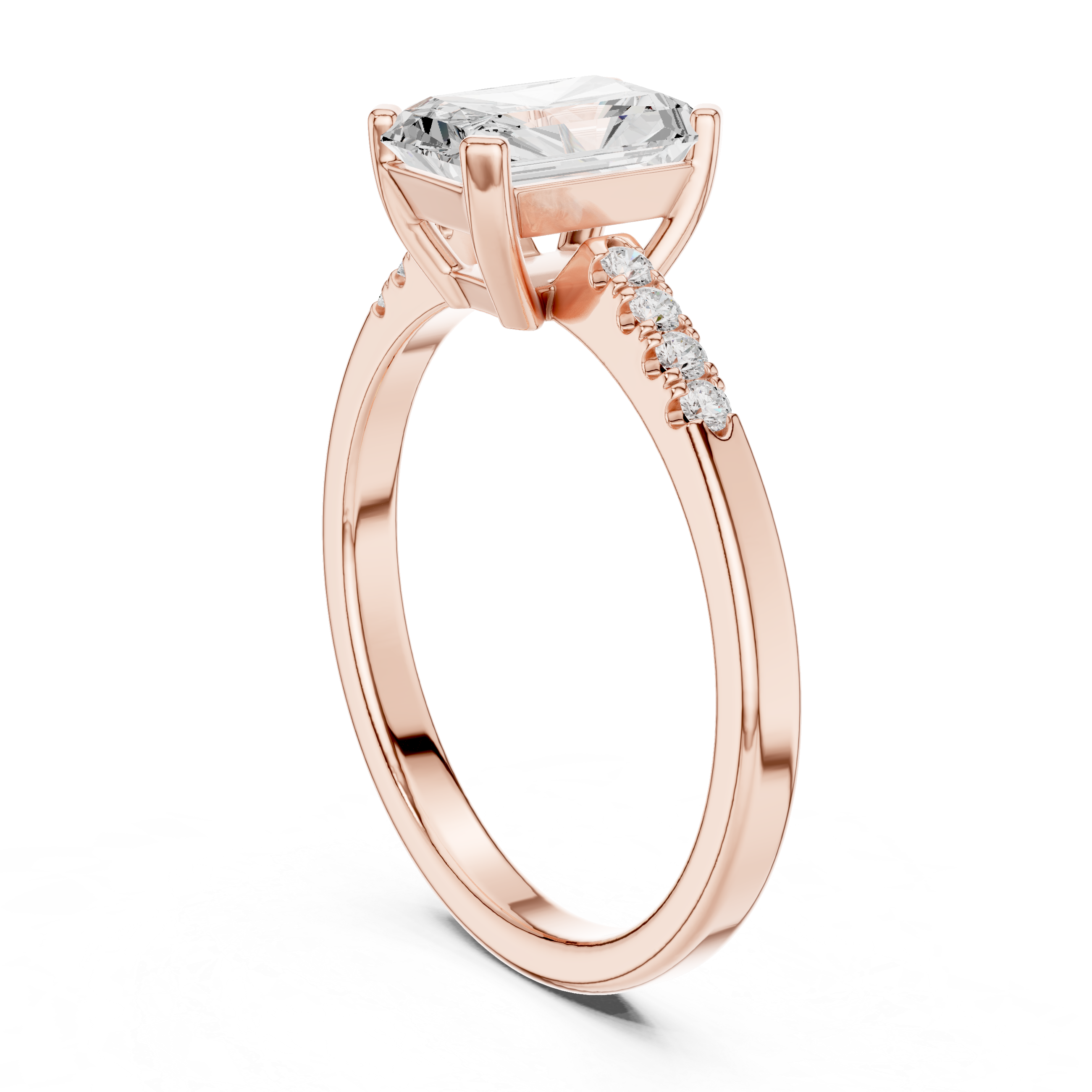 1.3 CT Round and Radinat Lab Grown Diamond Ring | WOKE