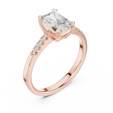 1.3 CT Round and Radinat Lab Grown Diamond Ring | WOKE