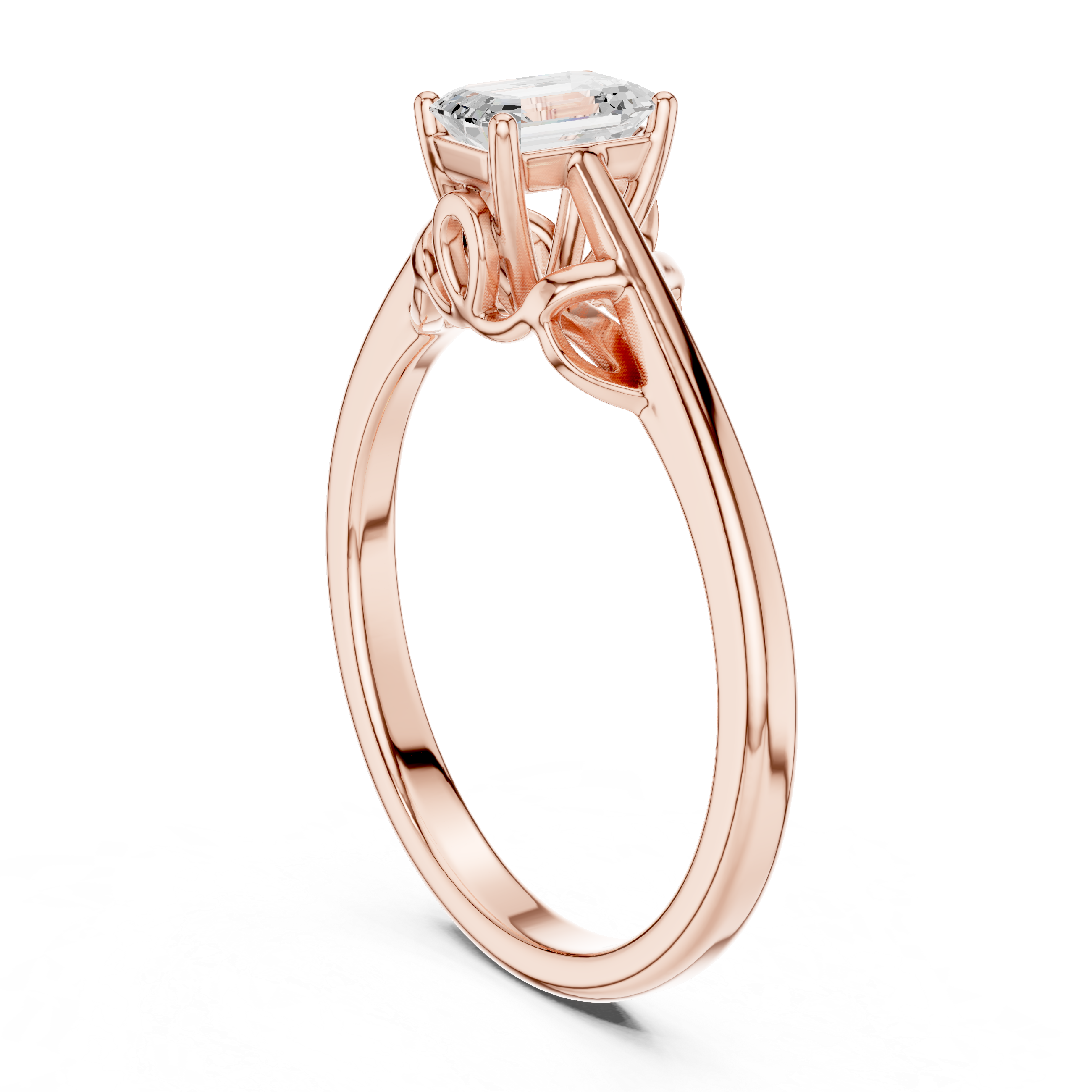 0.43 CT Emerald Lab Grown Diamond Ring | WOKE