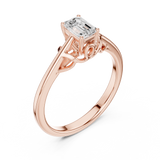 0.43 CT Emerald Lab Grown Diamond Ring | WOKE