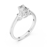 0.43 CT Emerald Lab Grown Diamond Ring | WOKE
