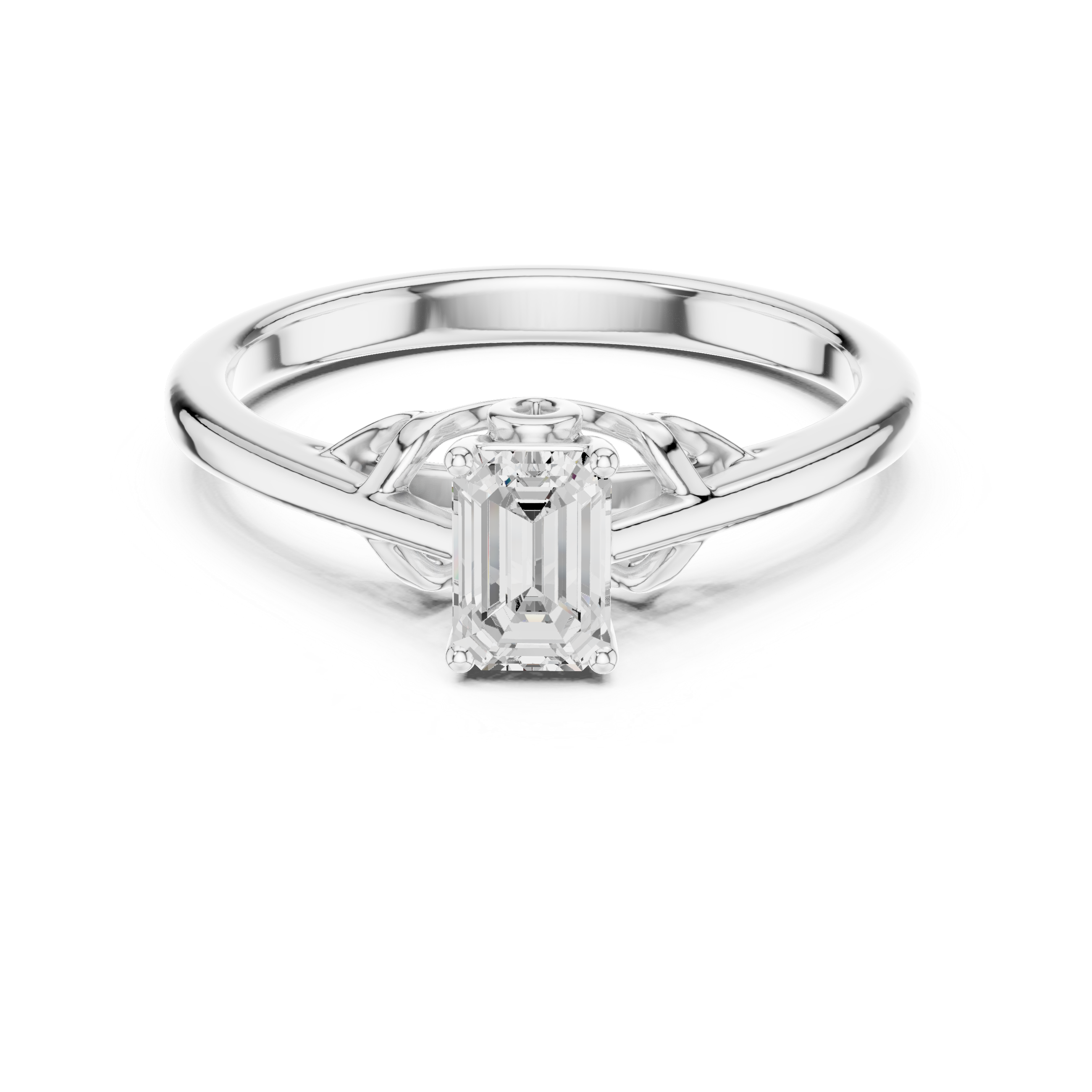 0.43 CT Emerald Lab Grown Diamond Ring | WOKE