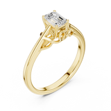 0.43 CT Emerald Lab Grown Diamond Ring | WOKE