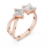1.36 CT Princess  Lab Grown Diamond Ring | WOKE