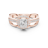 0.858 CT Princess & Round  Lab Grown Diamond Ring | WOKE