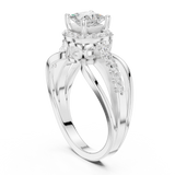 0.858 CT Princess & Round  Lab Grown Diamond Ring | WOKE