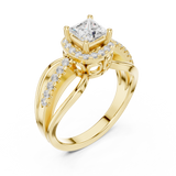 0.858 CT Princess & Round  Lab Grown Diamond Ring | WOKE