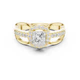 0.858 CT Princess & Round  Lab Grown Diamond Ring | WOKE