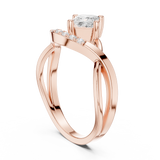0.457 CT Princess & Round  Lab Grown Diamond Ring | WOKE
