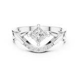 0.457 CT Princess & Round  Lab Grown Diamond Ring | WOKE