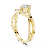 0.457 CT Princess & Round  Lab Grown Diamond Ring | WOKE