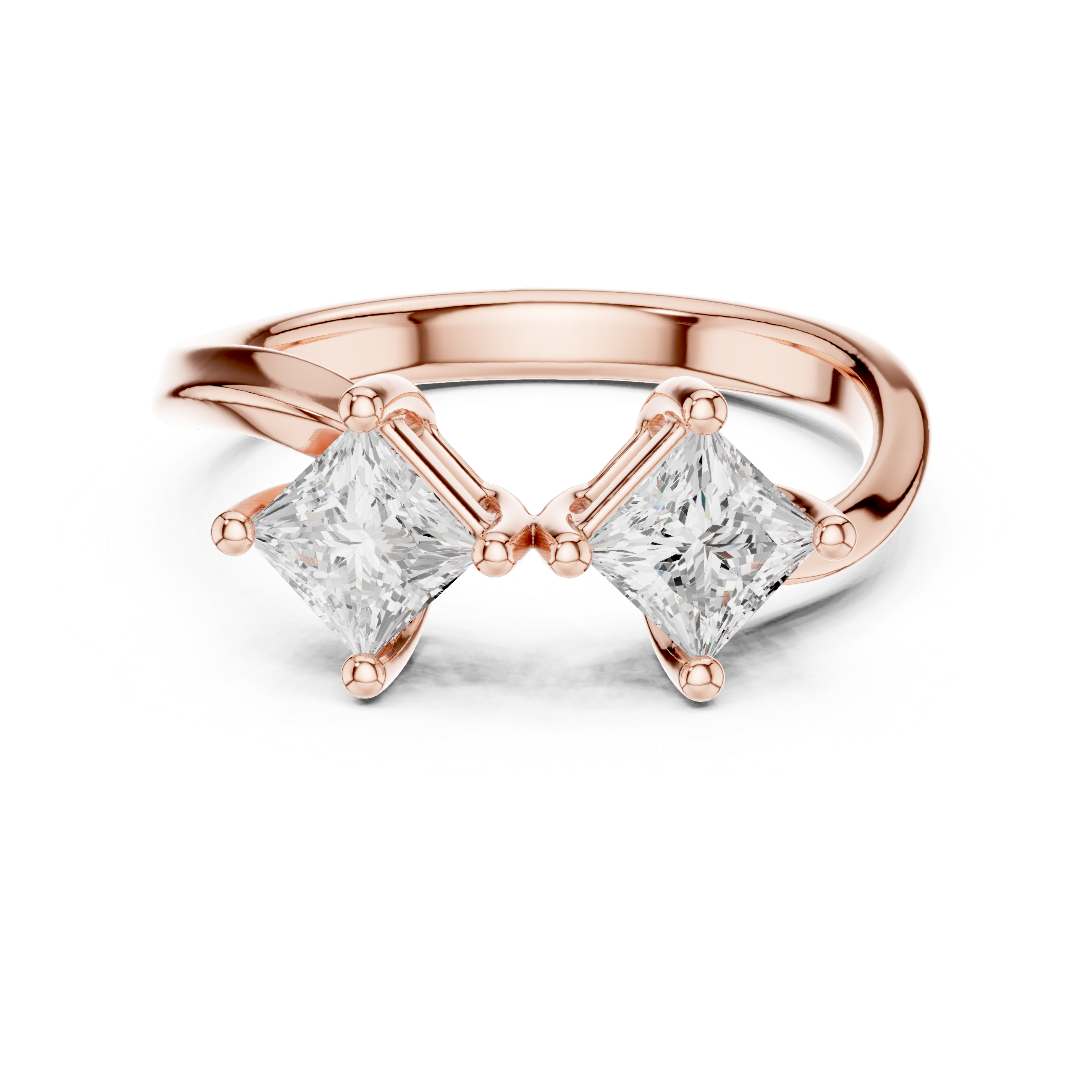 0.87 CT Princess Lab Grown Diamond Ring | WOKE