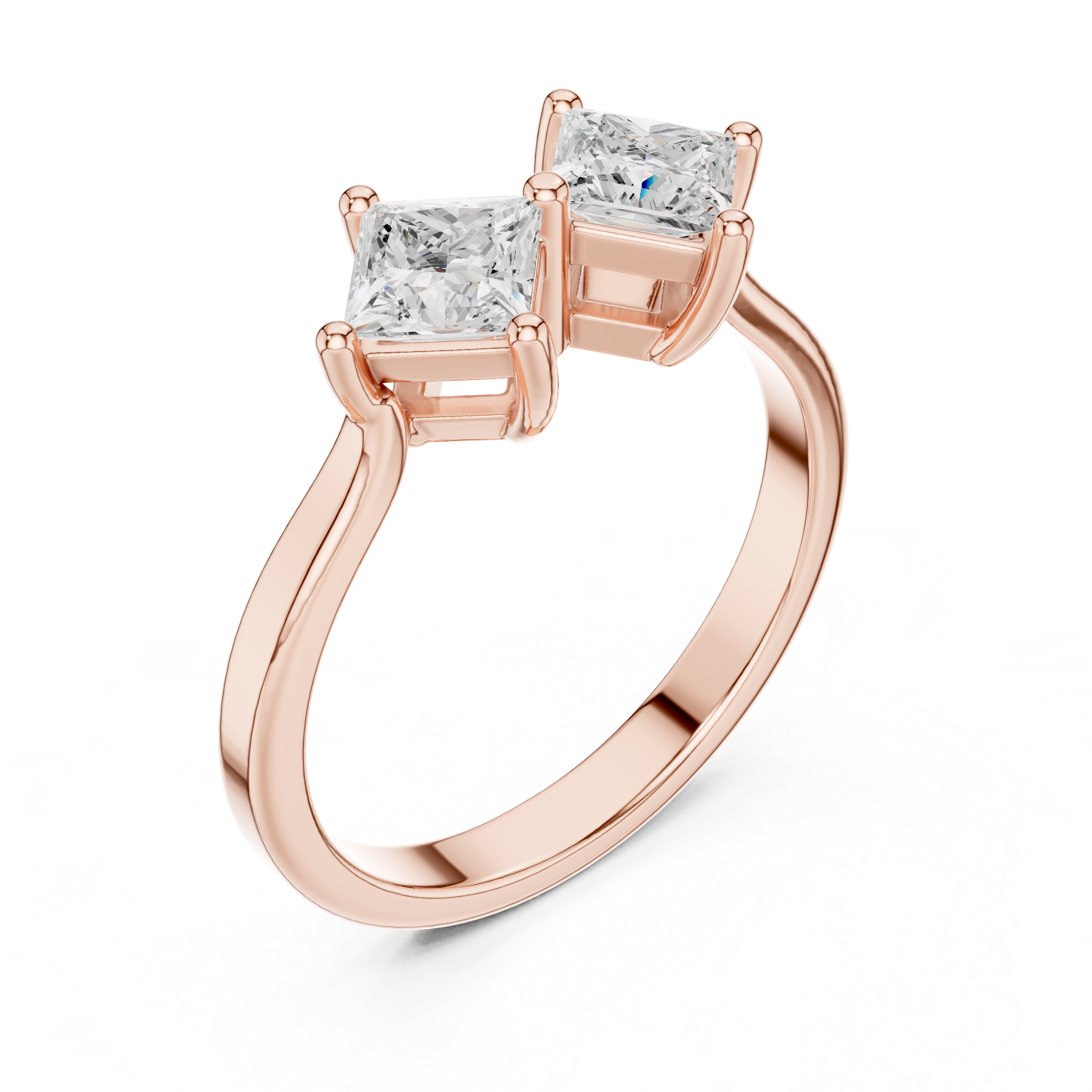 0.87 CT Princess Lab Grown Diamond Ring | WOKE
