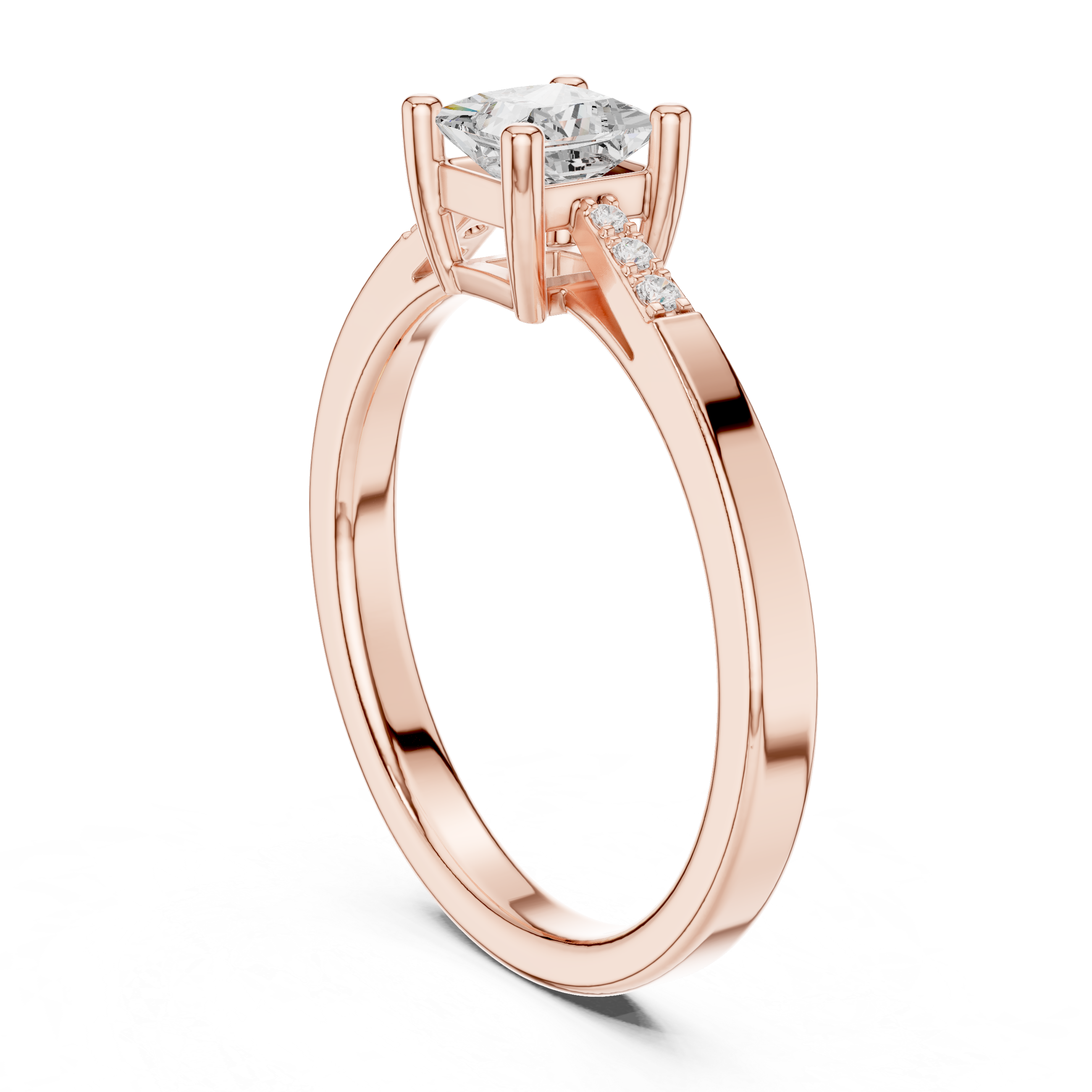 0.535 CT Princess Lab Grown Diamond Ring | WOKE