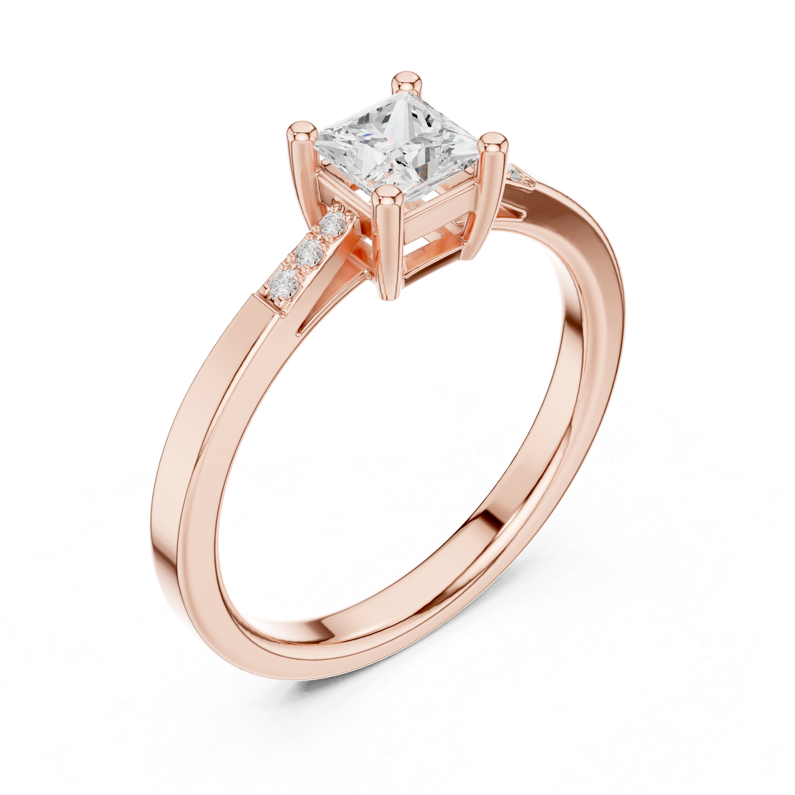 0.535 CT Princess Lab Grown Diamond Ring | WOKE