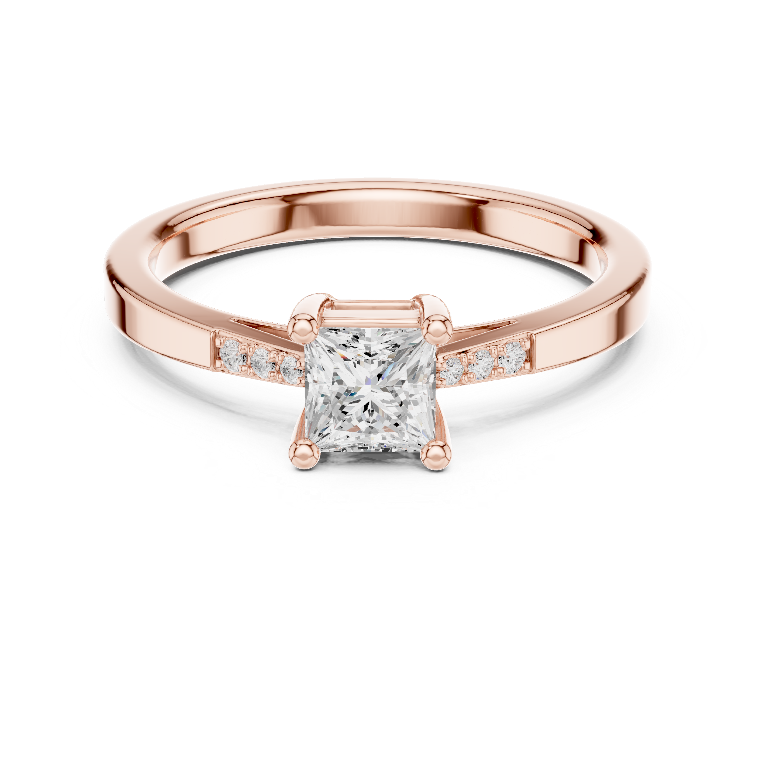 0.535 CT Princess Lab Grown Diamond Ring | WOKE