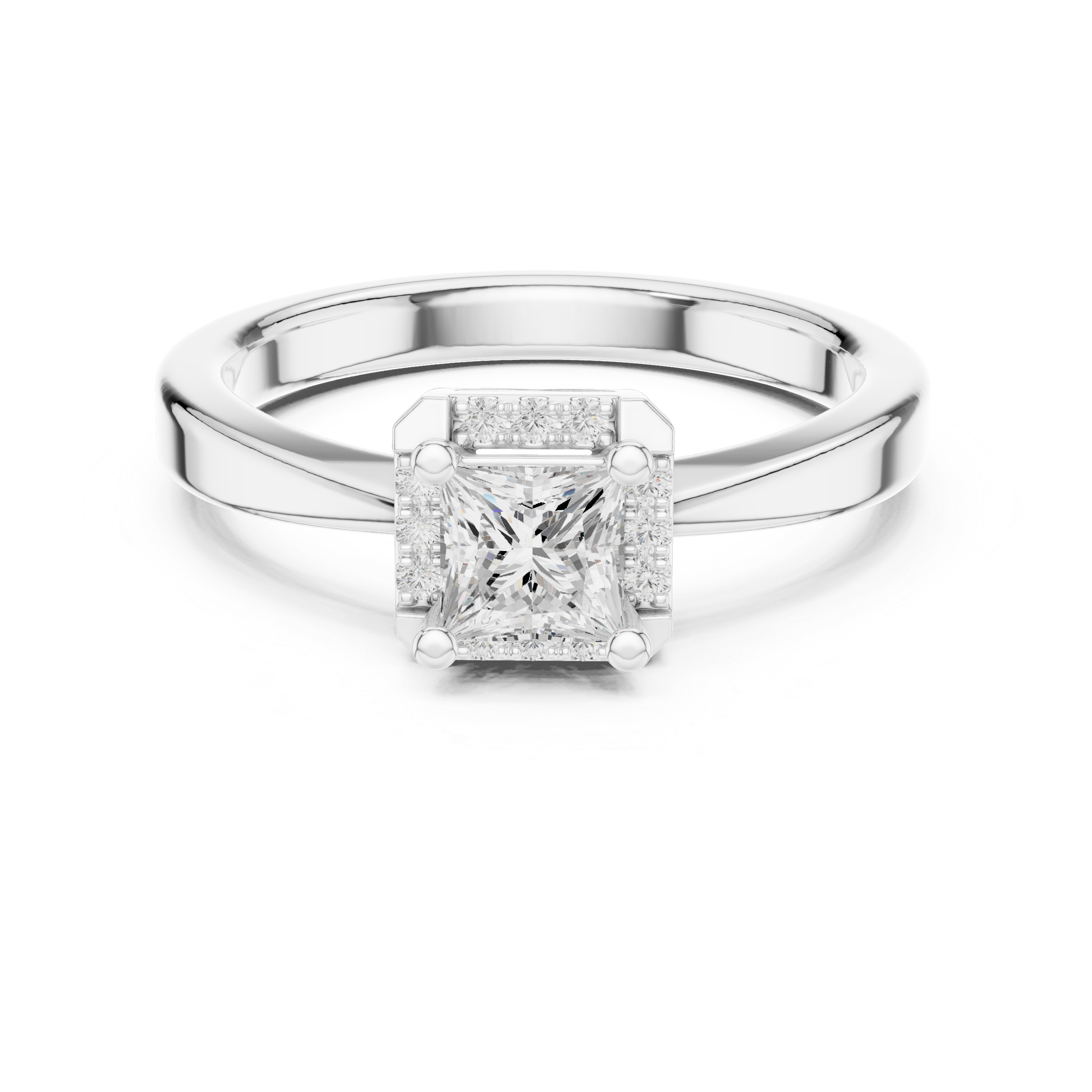 0.572 CT Princess & Round  Lab Grown Diamond Ring | WOKE