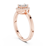 0.472 CT Emerald & Round  Lab Grown Diamond Ring | WOKE