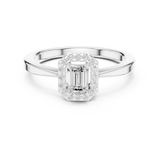 0.472 CT Emerald & Round  Lab Grown Diamond Ring | WOKE