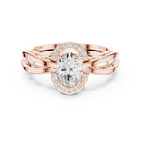 0.76 CT Oval & Round  Lab Grown Diamond Ring | WOKE