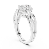 0.76 CT Oval & Round  Lab Grown Diamond Ring | WOKE