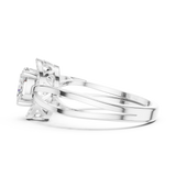 0.76 CT Oval & Round  Lab Grown Diamond Ring | WOKE