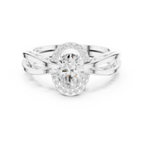 0.76 CT Oval & Round  Lab Grown Diamond Ring | WOKE