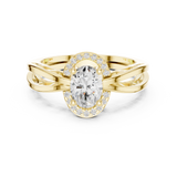 0.76 CT Oval & Round  Lab Grown Diamond Ring | WOKE