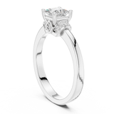 0.678 CT Princess & Round Lab Grown Diamond Ring | WOKE
