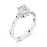 0.678 CT Princess & Round Lab Grown Diamond Ring | WOKE