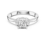 0.678 CT Princess & Round Lab Grown Diamond Ring | WOKE