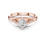 0.634 CT Princess & Round Lab Grown Diamond Ring | WOKE