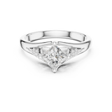 0.634 CT Princess & Round Lab Grown Diamond Ring | WOKE