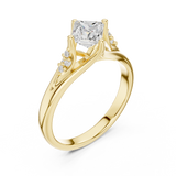 0.634 CT Princess & Round Lab Grown Diamond Ring | WOKE