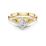0.634 CT Princess & Round Lab Grown Diamond Ring | WOKE
