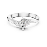 0.654 CT Princess & Round Lab Grown Diamond Ring | WOKE