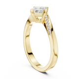 0.654 CT Princess & Round Lab Grown Diamond Ring | WOKE