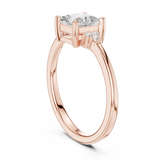 0.92 CT Round & Princess Lab Grown Diamond Ring | WOKE