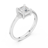 0.92 CT Round & Princess Lab Grown Diamond Ring | WOKE