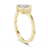 0.92 CT Round & Princess Lab Grown Diamond Ring | WOKE