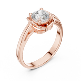 0.77 CT Cushion square Lab Grown Diamond Ring | WOKE
