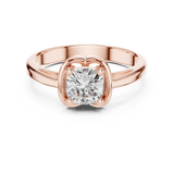 0.77 CT Cushion square Lab Grown Diamond Ring | WOKE