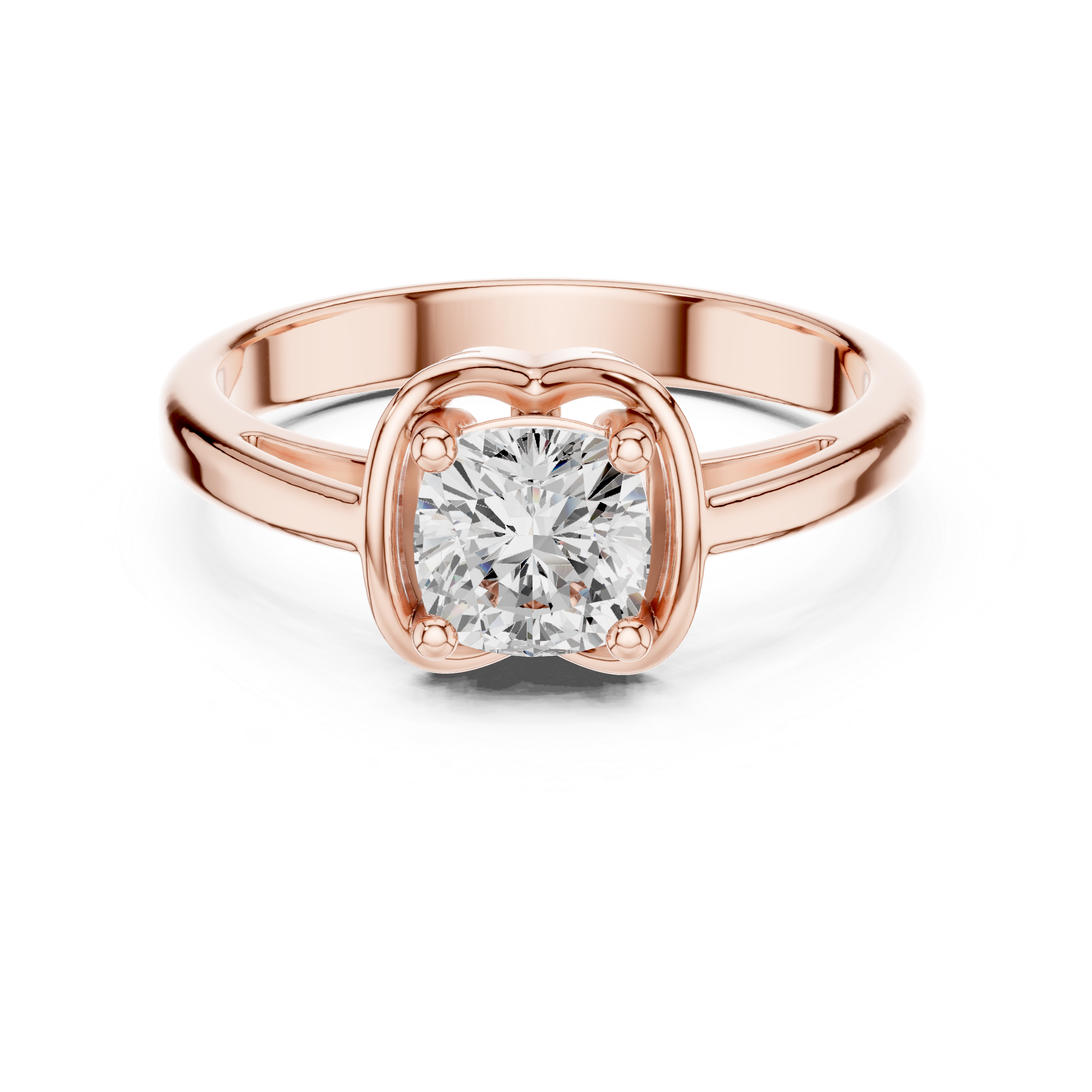 0.77 CT Cushion square Lab Grown Diamond Ring | WOKE