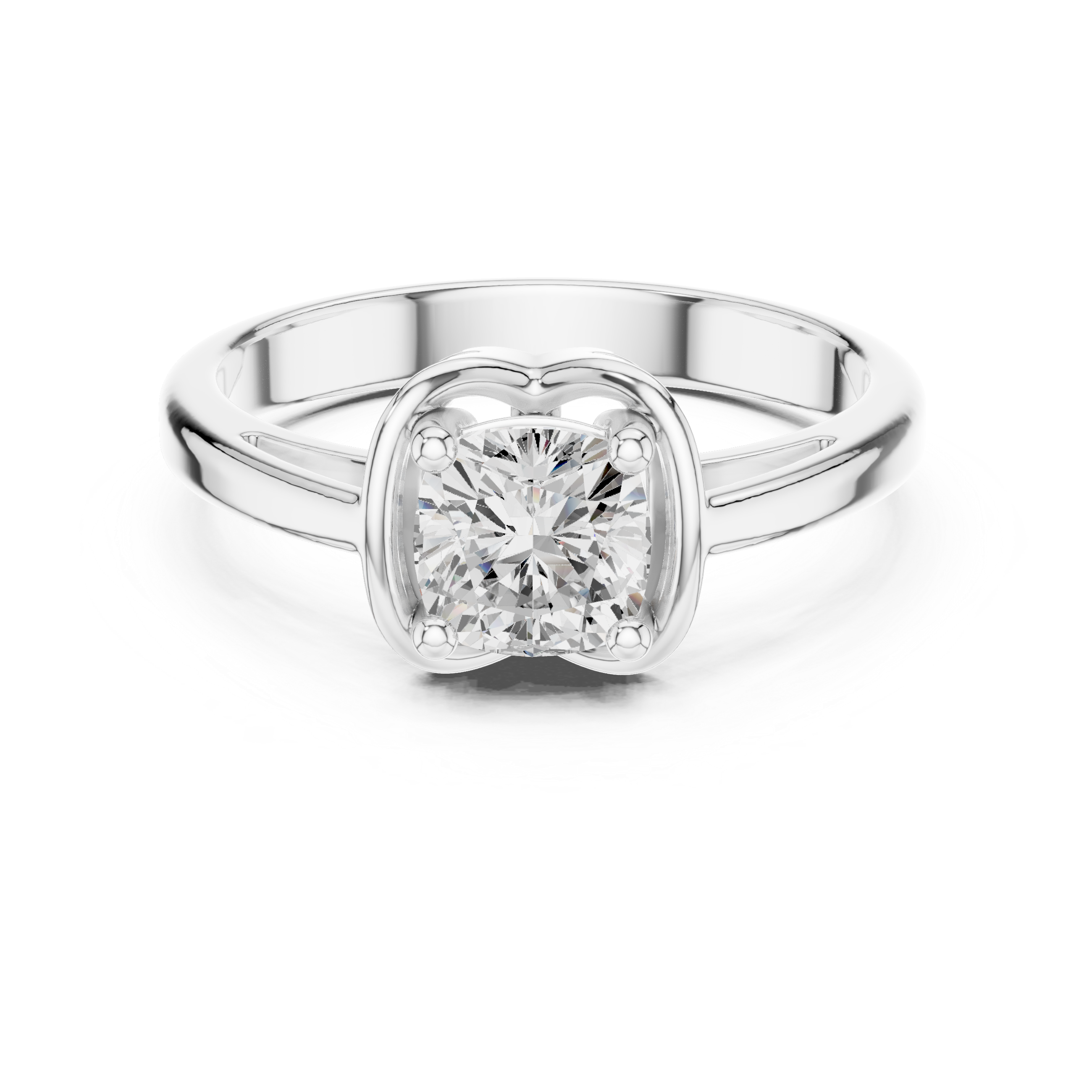 0.77 CT Cushion square Lab Grown Diamond Ring | WOKE